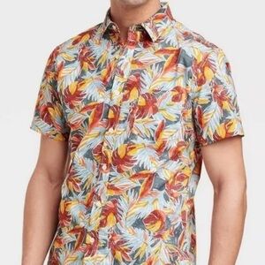Goodfellow & Co Multicolor Leaf Print Men's Shirt